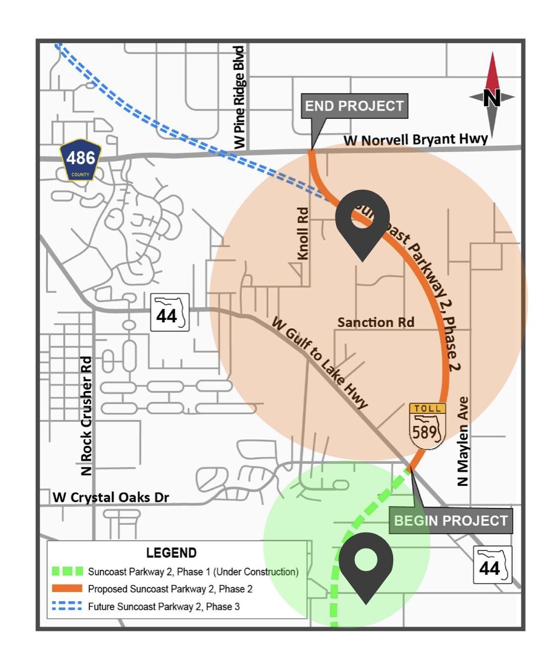 Parkway interchange graphic at 486